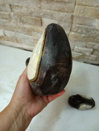 Coppia Antiche Papere Legno Madreperla