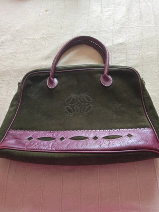 Maletín Loewe Verde y Morado