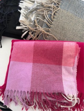 Box 6 sciarpe lana colori misti
