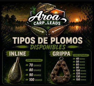 Plomos  Carpfishing Inline y Grippa
