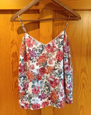 Blusa seda floral tirantes