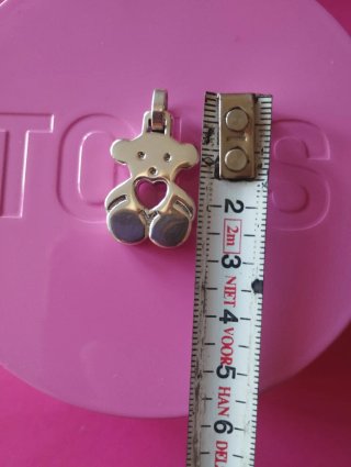 Colgante Oso Corazón Plata Tous