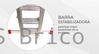 Escalera Aluminio 3x9 - 2,5+2,5+2,5 M - 66x25mm