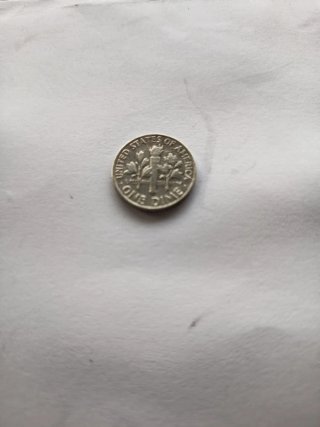 Moneda USA 1 Dime 1962 Plata