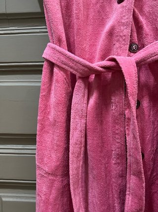 Albornoz vintage sin mangas rosa