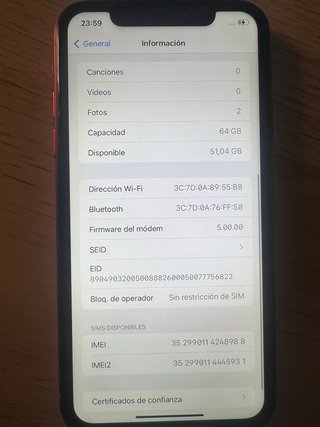 iPhone 11 64GB Rosso