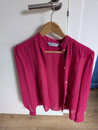 Camisa rosa manga larga