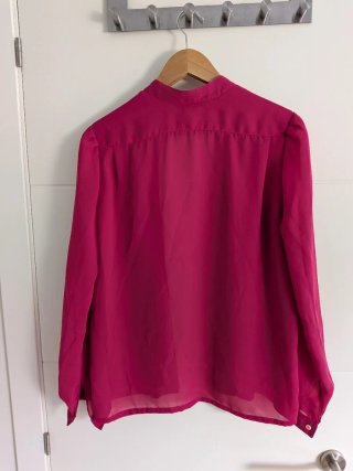Camisa rosa manga larga