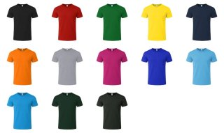 Camisetas de colores variados
