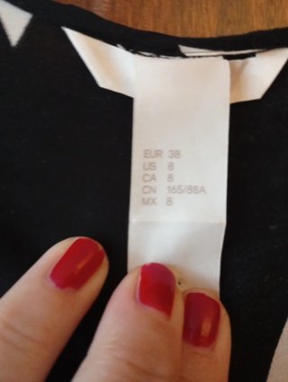 Abito H&M nero con rombi bianchi