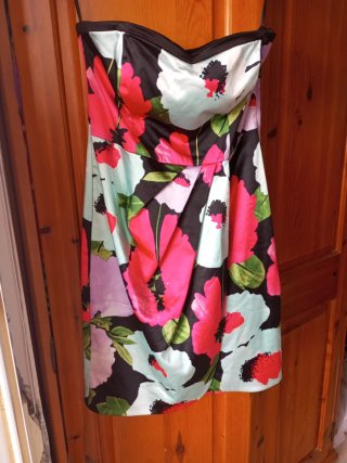 Vestido Coast Talla 12 Fiesta strapless