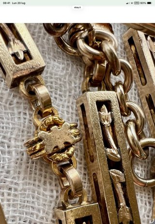 Catena orologio Simmons RFS Co. antica