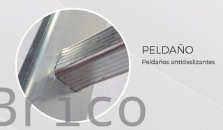 Escalera Aluminio 3x15 - 4+4+4 M - 80x25mm