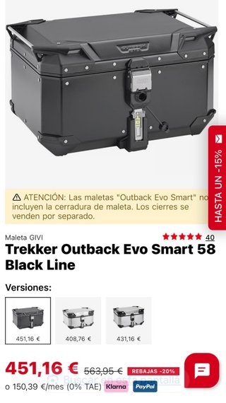 Cofre GIVI Trekker Outback Evo 58L