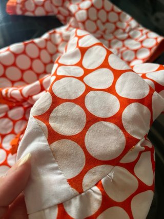 Traje Flamenca Naranja y Blanco