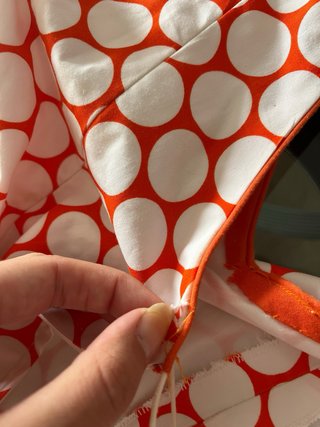 Traje Flamenca Naranja y Blanco