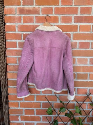 Cazadora Piel Vuelta Rosa Talla 42