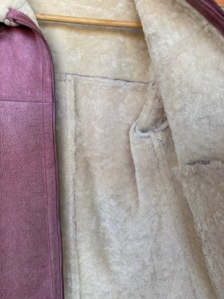 Cazadora Piel Vuelta Rosa Talla 42