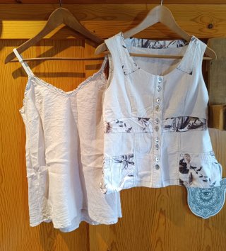 2 blusas de lino talla única