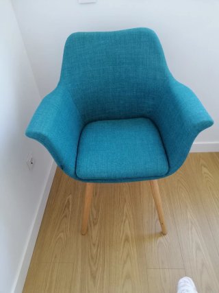 2 Sillas de diseño. Modernas Azul Turquesa