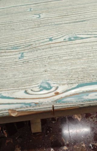 Mesa madera maciza y 6 sillas, mesa vintage