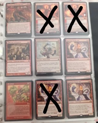Cartas Magic: rojas