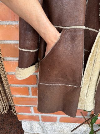 Abrigo piel vuelta talla M