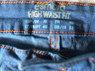 Pantalón corto denim tiro alto azul