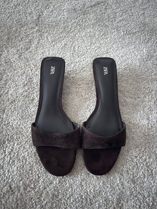 Sandalias Zara Piel Marrón