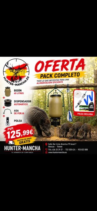 Kit Caza Dispensador Automático 60L