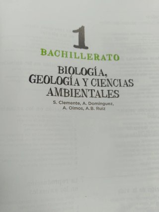 Biología, Geología y Ciencias Ambientales 1