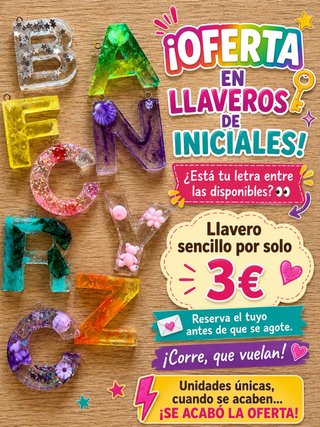 Llavero Inicial Nombre Sencillo Oferta 3€