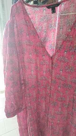 Vestido Corto Estampado Rosa Talla l