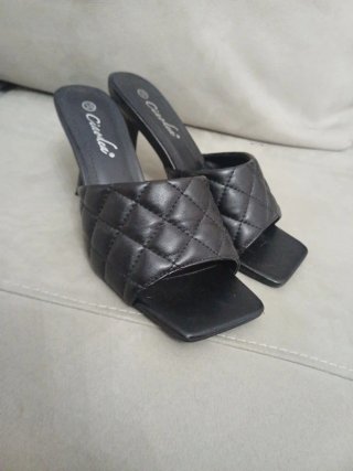 Sabot donna nero trapuntato