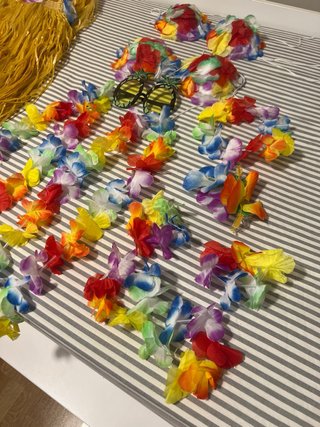 Disfraz Hawaiana  2 unidade Multicolor Talla Única