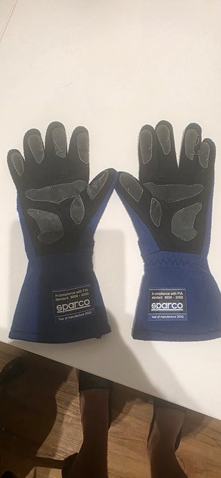 Guantes Sparco Piloto FIA Azul