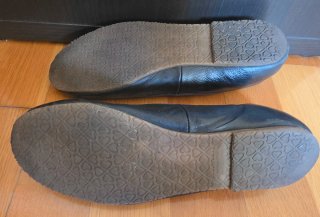 Manoletinas Bailarinas Vas Piel. Negras. Talla 40