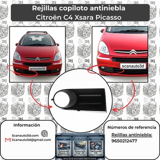 Rejilla Antiniebla Copiloto Citroën Xsara Picasso