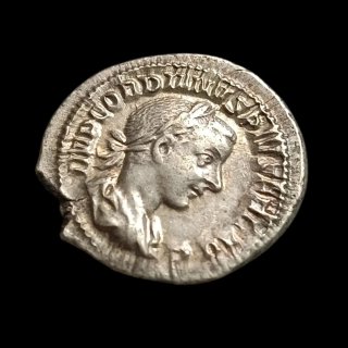 Moneda Romana Gordiano III Denario Plata