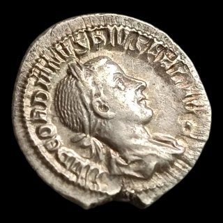 Moneda Romana Gordiano III Denario Plata
