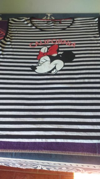 Pijama Verano Disney Minnie Rayas
