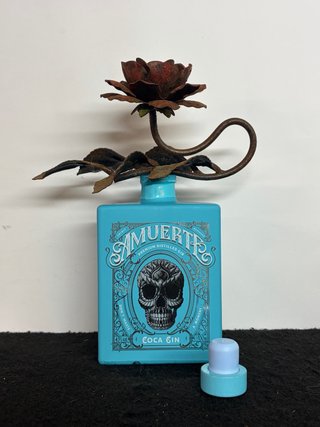 Bottiglia Amuerte Coca Gin vuota senza decoro