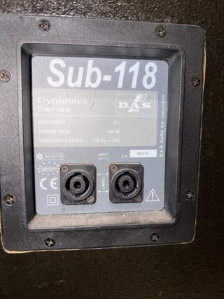 Subwoofer DAS SUB 118