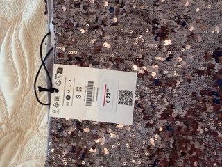 Falda lentejuelas gris/plata Talla S