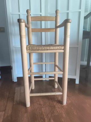 Silla Trono Infantil Madera y Esparto