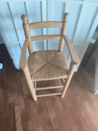 Silla Trono Infantil Madera y Esparto