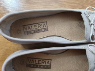 Manoletinas de piel Valeria confort Beige Talla 36