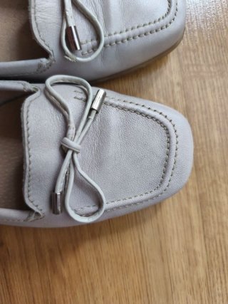 Manoletinas de piel Valeria confort Beige Talla 36