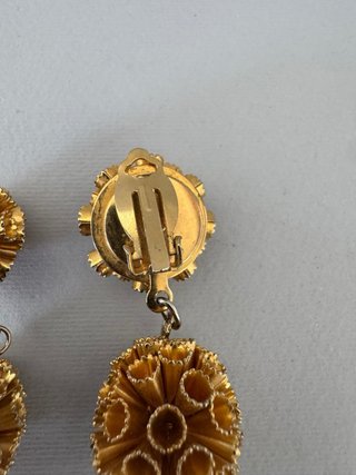 Orecchini Vintage Dorati a Clip - anni ‘70