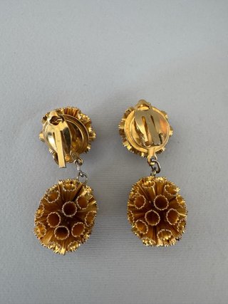 Orecchini Vintage Dorati a Clip - anni ‘70